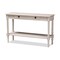 Baxton Studio Ariella Country Cottage Farmhouse Whitewashed 1-Drawer Console Table 147-8190 - alternate 1